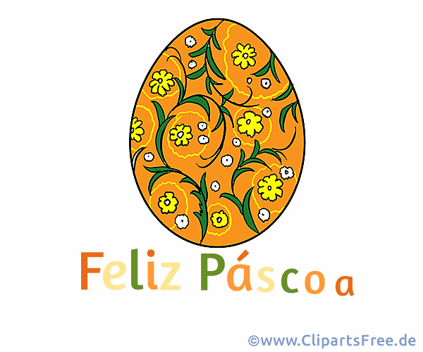 Anibild Frohe Ostern auf Portugiesisch