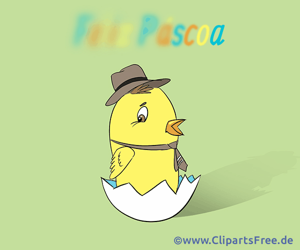 Animiertes Bild Frohe Ostern auf Portugiesisch