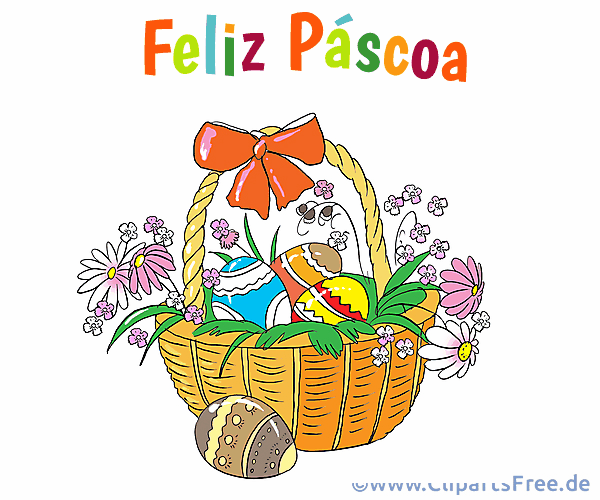 E-Card Frohe Ostern auf Portugiesisch