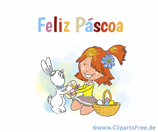 Gif-Bild Frohe Ostern auf Portugiesisch