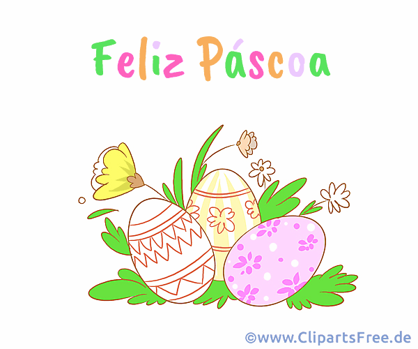 Grusskarte zu Ostern auf Portugiesisch