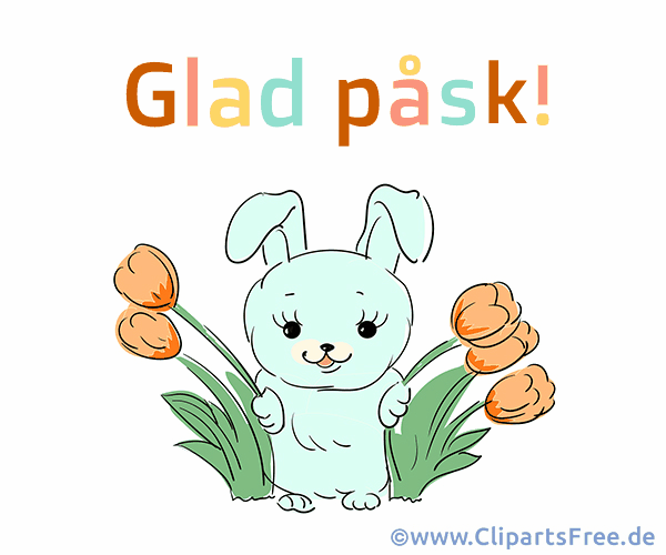 Animierte Grusskarte zu Ostern auf Schwedisch