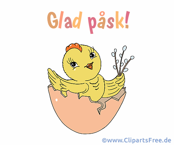 Frohe Ostern auf Schwedisch Bild, Clipart, Gif