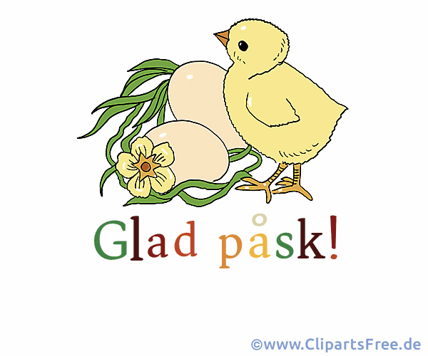 Frohe Ostern auf Schwedisch Gif-Grusskarte