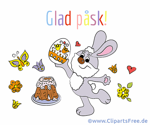 Frohe Ostern Glückwunsch auf Schwedisch