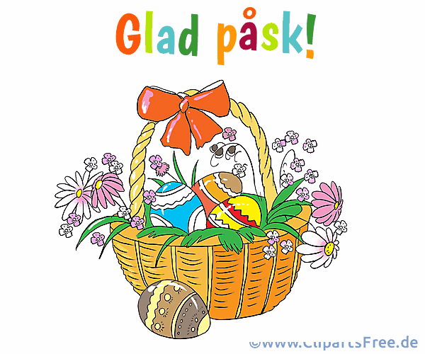 Gif zu Ostern mit Glückwunsch auf Schwedisch