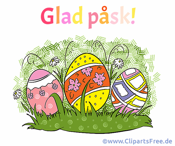Ostergruss auf Schwedisch Gif-Karte