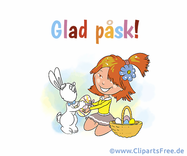 Schöne Frohe Ostern Grusskarte auf Schwedisch