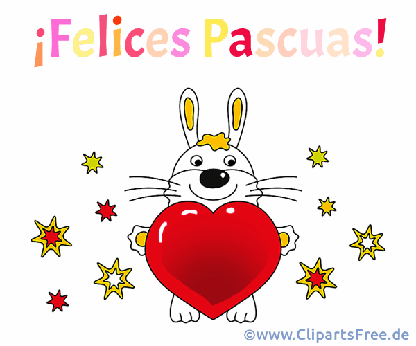 Frohe Ostern Gruss auf Spanisch als Bild