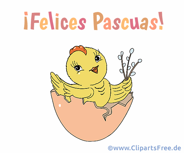 Glückwunschkarte Frohe Ostern auf Spanisch