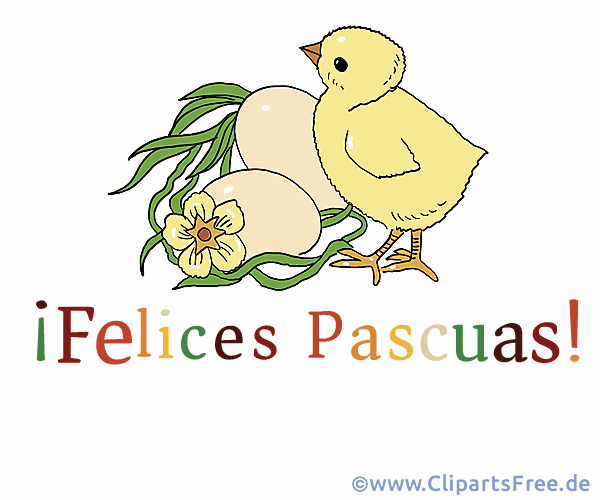Osterbild auf Spanisch animiert