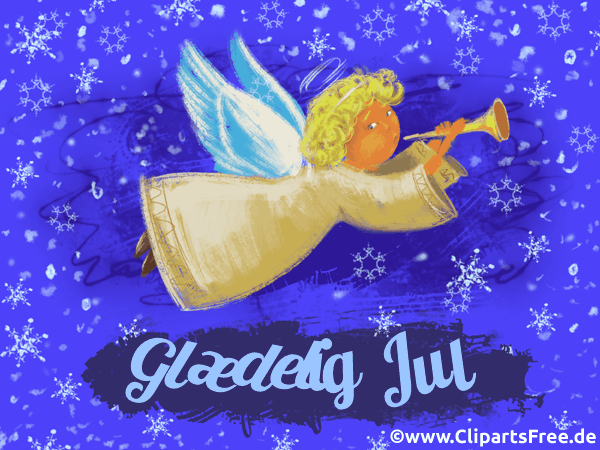 Frohe Weihnachten auf Dänisch Gif Bild gratis