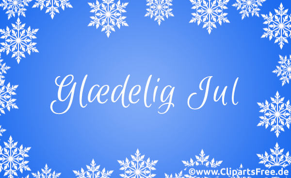 Gif Grusskarte zu Weihnachten auf Dänisch