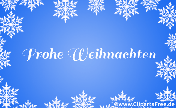 Gif Bild mit Überschrift Frohe Weihnachten auf Deutsch