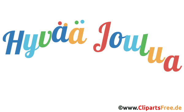 Clipart animiert Frohe Weihnachten auf Finnisch