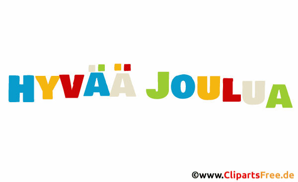 Frohe Weihnachten auf Finnisch animierter Text