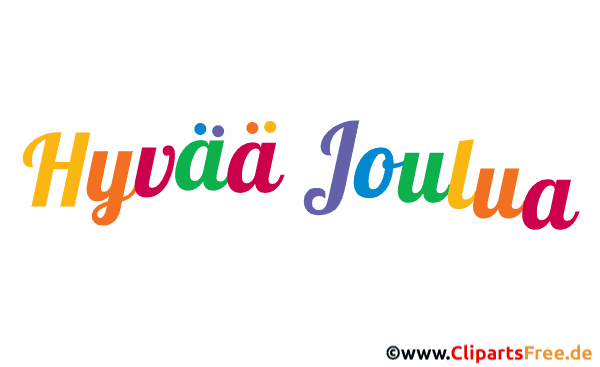Frohe Weihnachten auf Finnisch E-Card