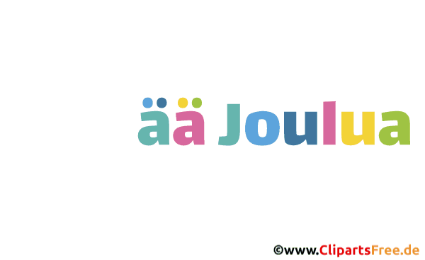 Frohe Weihnachten auf Finnisch Gif Clipart