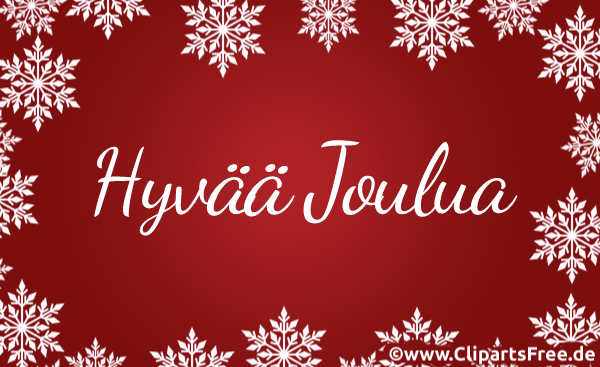 Frohe Weihnachten Glückwunschkarte auf Finnisch