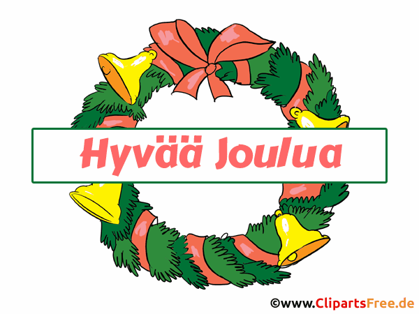 Weihnachtsglückwunsch in finnischer Sprache Gif-Clipart