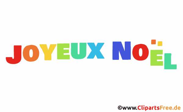Frohe Weihnachten auf Französisch animierter Text