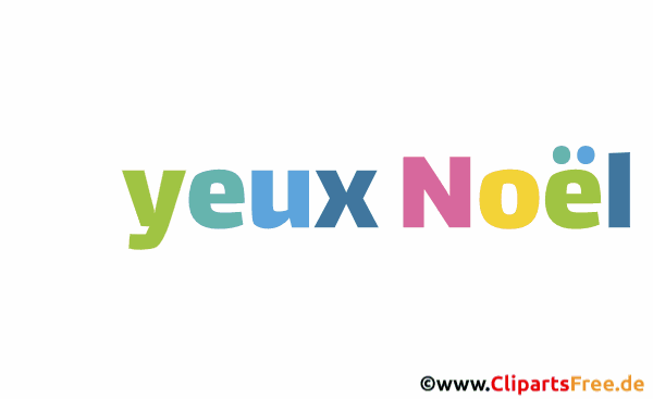 Frohe Weihnachten auf Französisch Clipart GIF