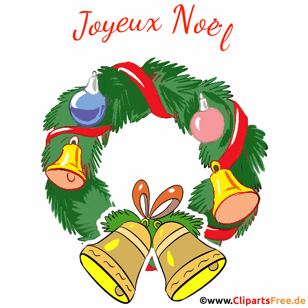 Gratulation zu Weihnachten auf Französisch Gif animiert