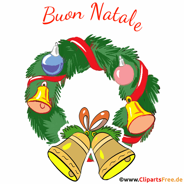 Frohe Weihnachten animierte E-Card auf Italienisch
