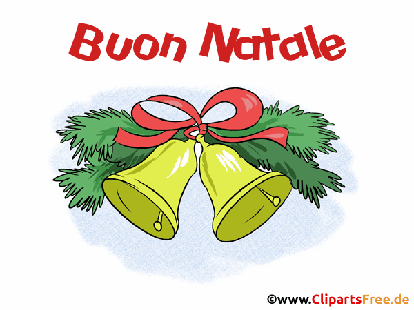 Gif Glückwunschkarte zu Weihnachten auf Italienisch