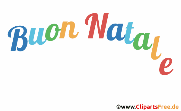 Text Frohe Weihnachten auf Italienisch als Gif-Bild