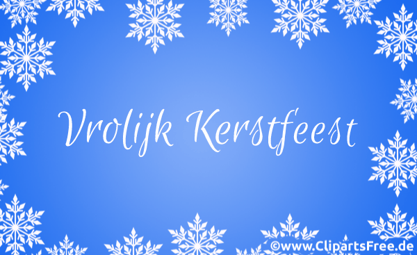 Animierte Gif Glückwunchkarte zu Weihnachten auf Niederländisch