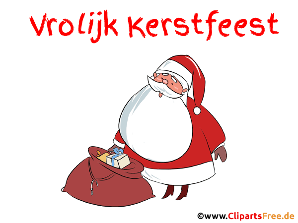 Gif Weihnachtsmann Grusskarte auf Niederländisch