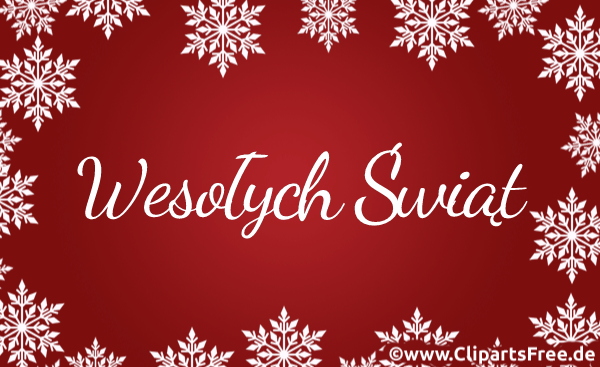 Frohe Weihnachten Animation auf Polnisch