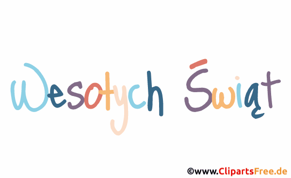 Frohe Weihnachten Grusskarte auf Polnisch