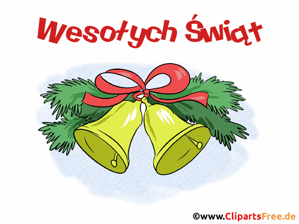 Weihnachtsgrüße auf Polnisch Gif Clipart