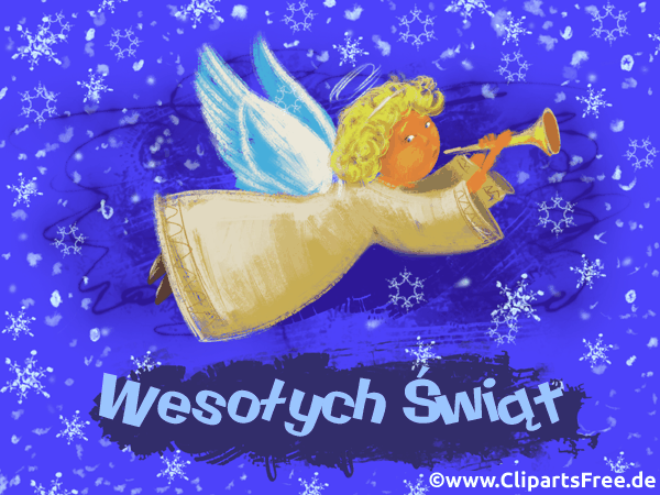 Weihnachtskarte auf Polnisch - Gifs zu Weihnachten gratis