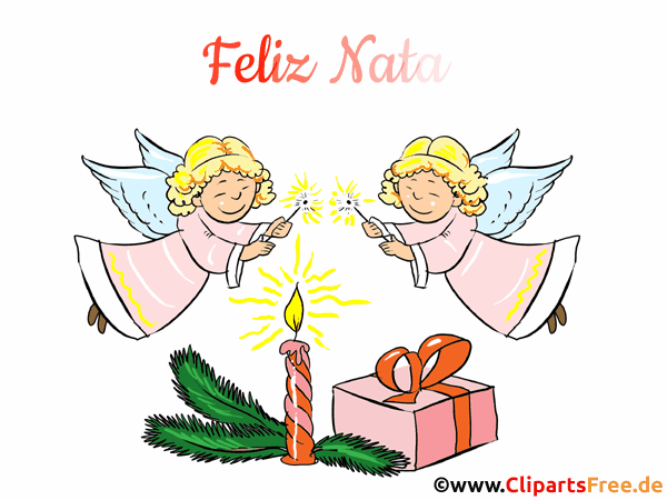 Gratulation zu Weihnachten auf Portugiesisch Clipart, Gif, Bild