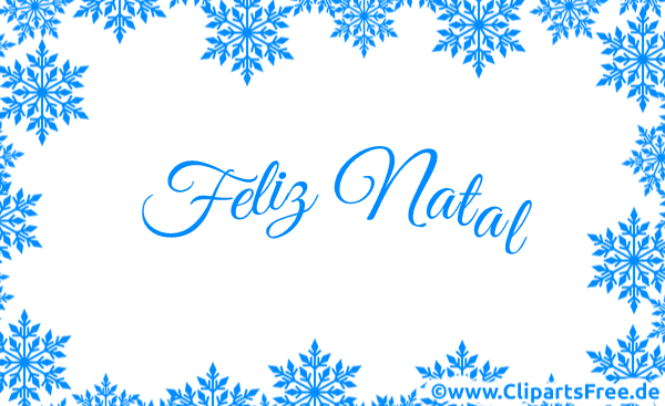 Schöne Glückwunschkarte zu Weihnachten auf Portugiesisch