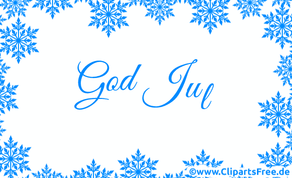 Gruss zu Weihnachten auf Schwedisch GIF Clipart