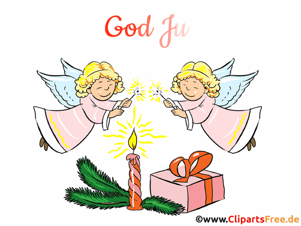 Weihnachtskarte auf Schwedisch Gif animiert