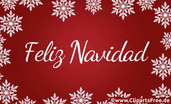 Frohe Weihnachten Grusskarte auf Spanisch