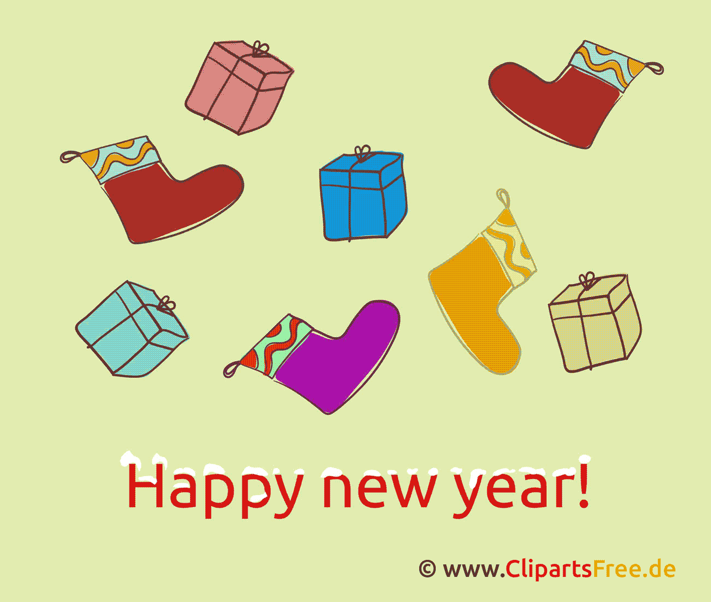 Gif New Year Clip Art e Card
