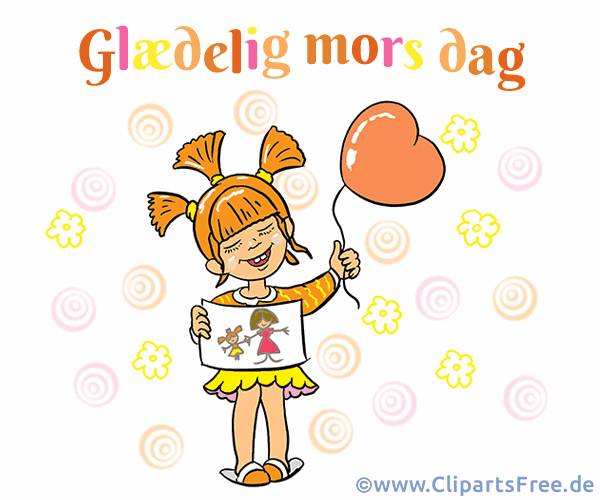 Animierte Karte zum Muttertag auf Dänisch