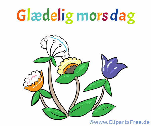 Gif-Clipart zum Muttertag auf Dänisch
