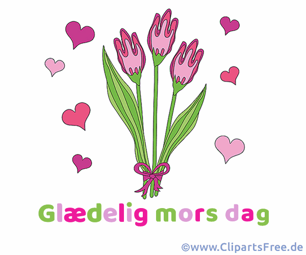 Gratulation zum Muttertag auf Dänisch