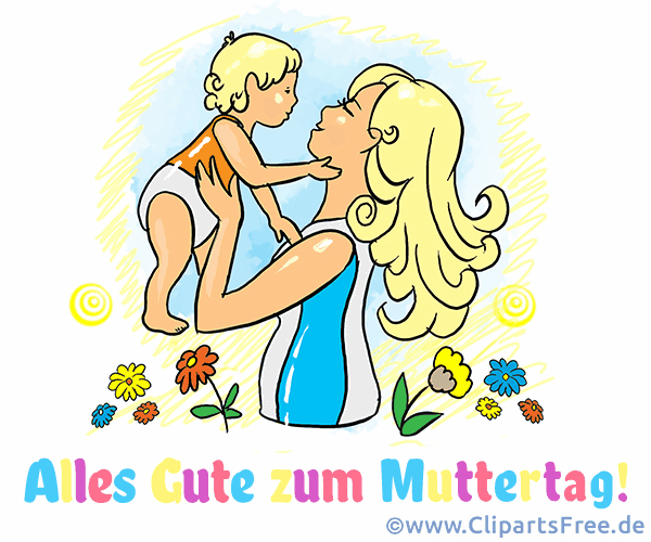 Bild zum Muttertag mit Mama und Kind