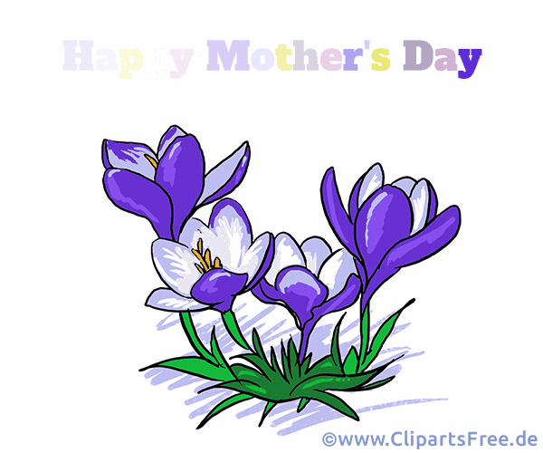 Schöne Glückwunschkarte mit Blumen zum Muttertag auf Englisch