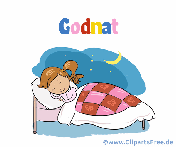 Grusskarte Gute Nacht auf Dänisch