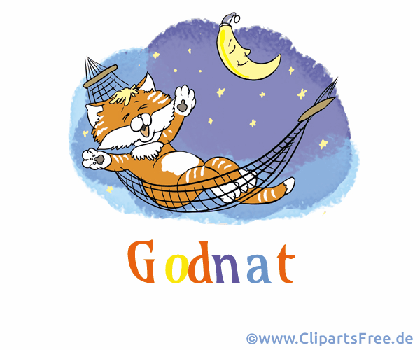 Gute Nacht auf Dänisch als Bild