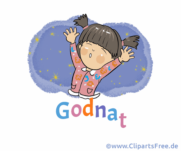 Gute Nacht auf Dänisch Grussbild